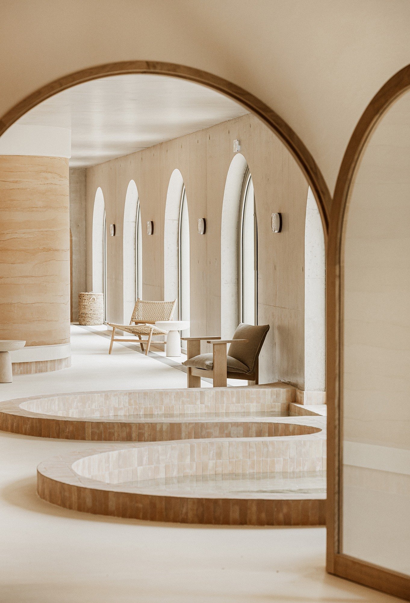Arches et bassins du spa Codage de l'hôtel Le Mirage