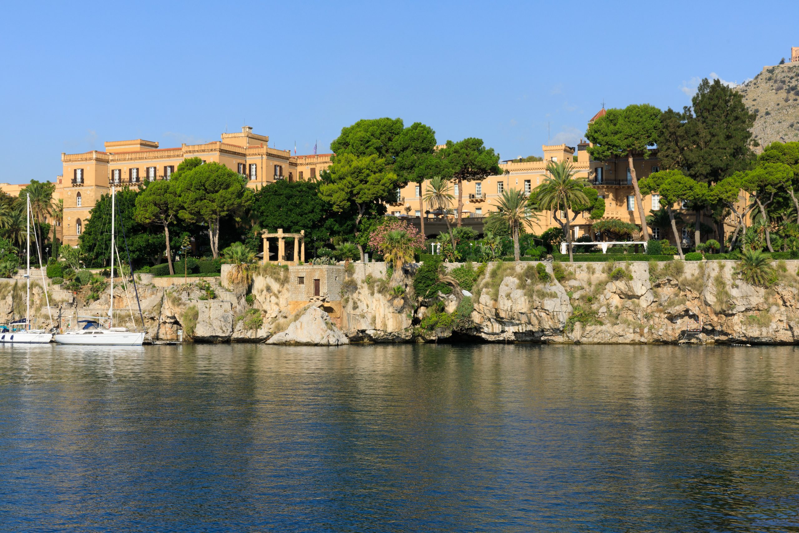 Villa Igiea à Palerme, palais Belle Époque dominant la mer et son port