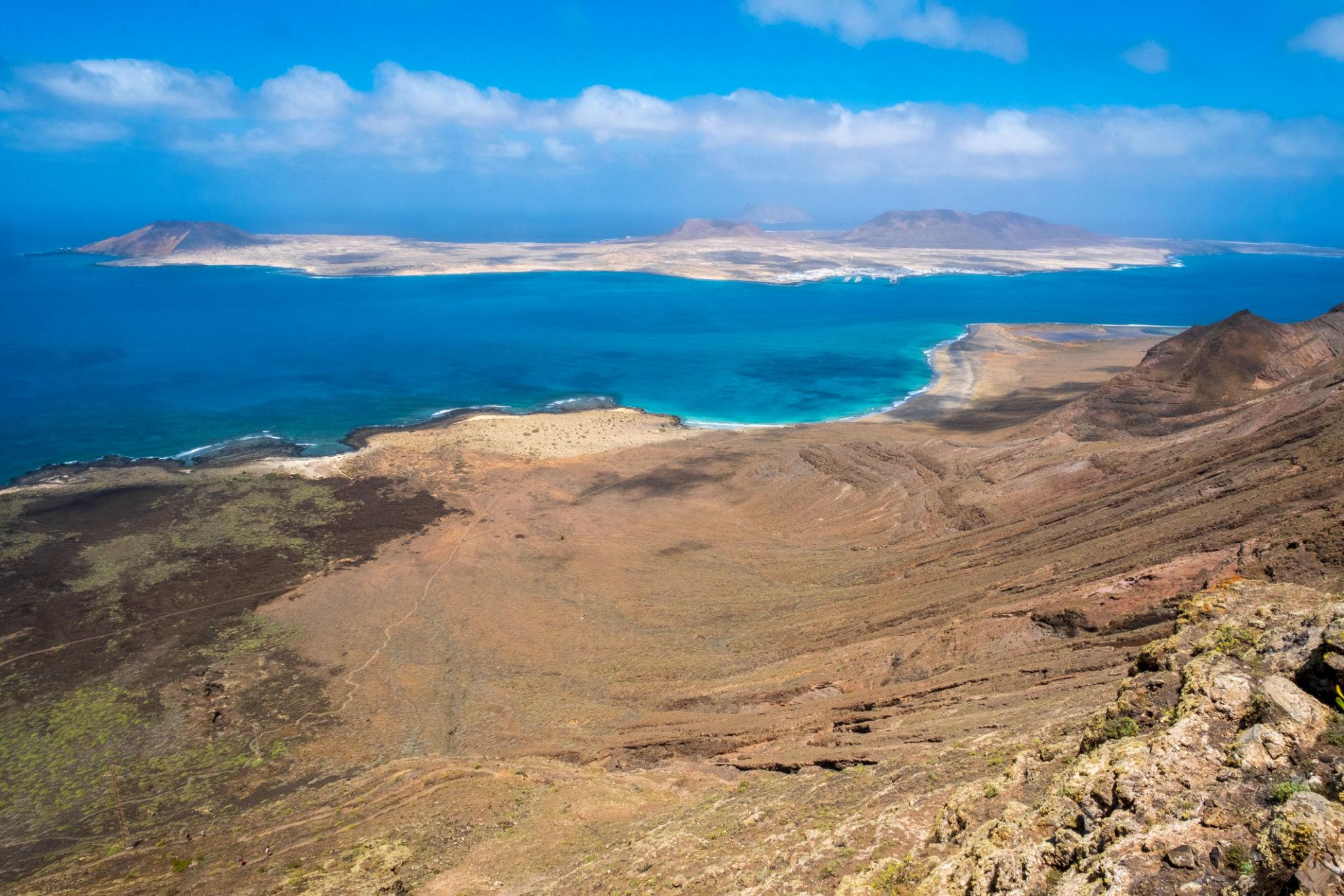 L'île de La Graciosa vue depuis les falaises de Famara, à Lanzarote