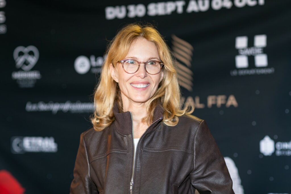 Pascale Arbillot, souriante, au Festival du film francophone d’Angoulême